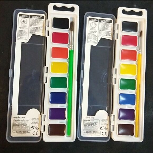 Crayola Water colors Washable 8 ct with brush. Pack of 2 - Picture 3 of 4